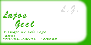 lajos geel business card